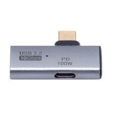 Cablecy 10Gbps USB-C Type-C to USB 3.0 Female OTG & 100W PD Power Adapter Angled picture