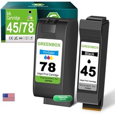 GREENBOX 45 78 Ink Cartridge Black/Tri-Color 51645 51645A C6578AN C6578DN picture