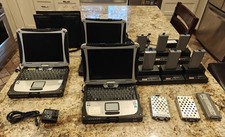 Lot 3 Panasonic Toughbook CF-19 & 2 Lind 3 Port Battery Chargers + Extras AS-IS picture