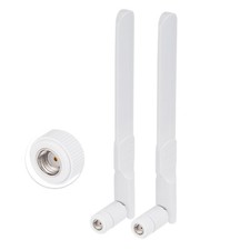2pcs Bingfu Dual Band WiFi MIMO Antenna RP-SMA Male White for Security IP Camera picture