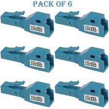 6x 10dB LC Fiber Optic Attenuator Connector Plug-In Single Mode Fixed Optical picture