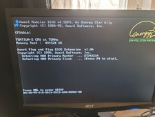VINTAGE PENTIUM-S 75MHz P1 COMPUTER 50MB SIMM/EDO RAM SB16 NIC VGA AT PS picture
