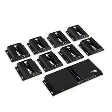 SIIG 1x8 1080p HDMI Splitter HDbitT over IP Extender Kit - 120m (ce-h26w11-s1) picture