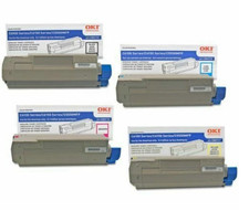 OKIdata Toner Cartridges Set of 4 Part # 43865717, 43865718, 43865719, 43865720 picture