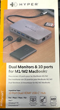 Hyper  HyperDrive Dual 4K HDMI 10-in-1 USB-C Hub for M1/M2/M3 MacBooks pro Gray picture