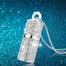 Kootion 16GB 32GB 64GB Diamond Crystal Flash Drive Metal Necklace Gift USB Stick picture