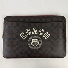 Coach Brown Leather Padded Sleeve Case for 15