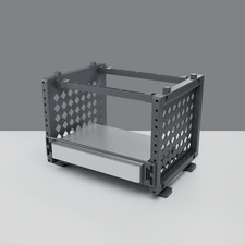 10 Inch Rack Shelf 1U Vented Cantilever Tray Universal Mini Server Cabinet Black picture