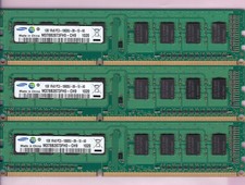 3GB 3x1GB PC3-10600 Samsung M378B2873FH0-CH9 DDR3-1333 Desktop Ram Memory Kit picture