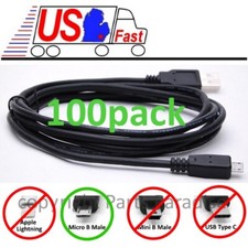 Lot100x/pk 6ft USB Micro 5pin Digital Camera/Phone/Charger/Sync/Data Cable/Cord picture