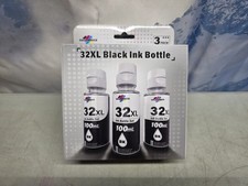 🔥32XL Black Ink Bottle Set for HP Smart Tank Printers 3 Pack 100 ml Refill Comp picture