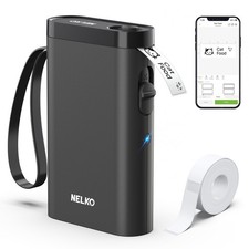 Nelko P21 Mini Bluetooth Label Maker w/ Tape, Templates for Home Office Black picture