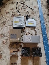 Lot of 7 Mixed Computer Fans Heat Sinks  Sata DVD RW DVD Power Supply Cable HP picture