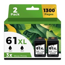 61XL 61 Black Ink Cartridge for HP Printers Replacement for HP Ink 61 XL picture
