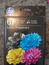 HP 67 2-pack Black/Tri-color Original Ink Cartridges Exp 2027+ picture