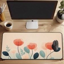 Minimalist Botanical Desk Mat, Cute Large Mouse Pad, Kawaii Gaming Mouse Pad picture