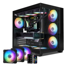 Vetroo AL900 Black  ATX / M-ATX / YTX Mid-Tower PC Case w /3x ARGB & PWM Fans picture