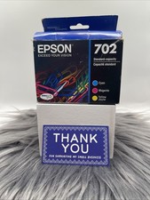 Epson 702 Cyan Magenta Yellow Standard Capacity Ink Cartridges 1/2026 SEALED picture
