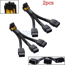 2pcs Nvidia RTX 4090 Adapter Cable 3x 8pin PCIe to 16pin(12+4) 12VHPWR 90 Degree picture