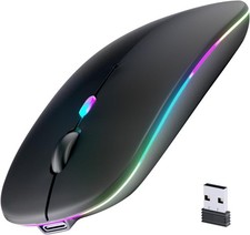 Wireless Bluetooth Mouse, Rechargeable, LED, Silent, Ultra-thin Design (Bluetoot picture