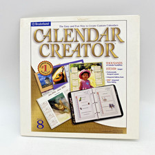 Calendar Creator 8 PC CD-Rom 2001 Broderbund Windows 95/98/2000/Me/XP/NT4 picture