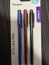 Targus AMM0601TBUS Antimicrobial Stylus & Pen (3 Pack) -  Black, Red, Blue picture