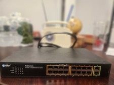 BV POE-SW1602-E  16-Port PoE Switch 100Mbps + 2 Gigabit Uplink Fast Shipping picture