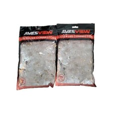 AvesView 2-100 Pack Cat 6 Pass Through RJ45 Connectors Ethernet Cable Connector picture