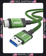 USB A to USB C Cable 10Gbps 60W Fast Charging 3Ft Green picture