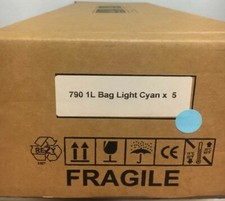 HP 790 Ink Bags x 5  - 1000ml - LIGHT CYAN - HP D/Jet 9000s - Old Stock Unopened picture