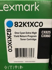 Genuine Lexmark 82K1XC0 Cyan Extra HY Toner - Factory Sealed picture