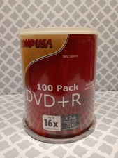 Comp USA 100 Pack DVD+R 16x 4.7GB 120 Minute Video Discs - New picture