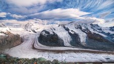 Landscape glacier mountains snow alps ice snowy peak Custom Gaming Mat Desk picture