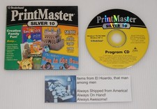 Printmaster Silver 10 By Broderbund for PC - CD-ROM Windows 95/98/2000 NT 4 picture
