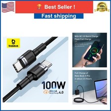 Baseus USB C to USB C Cable 100W 5A PD Fast Charging Braided Type-C Cord picture