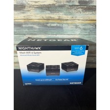 Netgear Nighthawk AX1800 Mesh WiFi 6 System MK63 Black Excellent 4500 sq ft picture
