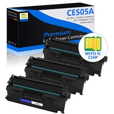 3 Pack CE505A Black Toner Cartridge For HP LaserJet P2035 P2035n P2055 P2055d picture