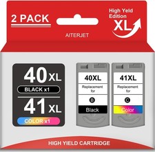 HIgh Capacity PG-40 XL CL-41XL Ink Cartridges (Black, Tri-Color) for 40 XL an... picture
