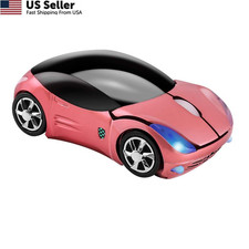 Usbkingdom Wireless Mouse, 2.4GHz Car Shaped Pink Mouse Cool 3D pink picture