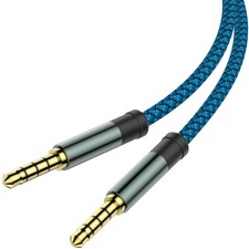 2 Pack TRRS 3.5mm Audio Cable, 5Ft 4-Conductor (4 Pole) w/Mic[Microphone Compat] picture