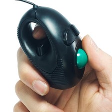 Mini Handheld Trackball Mouse Finger Mouse USB Wire with Roller Ball picture