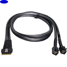 MINI SlimSAS SFF-8654 8i 4.0 to 2X SAS SFF-8643 server connection Cable picture