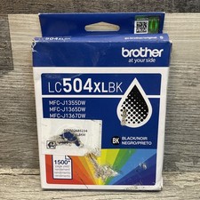 Brother Genuine LC504XLBK High Yield Black Ink Cartridge for MFC-J1365DW 11/2028 picture