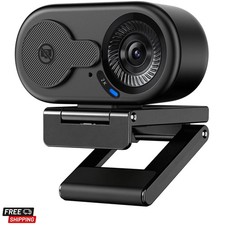 C100 2K Webcam for PC, Built-in Mic, Rotating Privacy Cover, Portable Metal C... picture