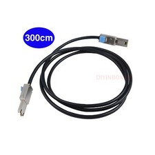 EMC Amphenol Mini-SAS SFF-8088 to SFF-8088 Molex 2 Meter Cable Black 038-003-787 picture