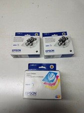 EPSON Black TO32120 (2 ) Inkjet Cartridge tri-color TO42520 (1) picture