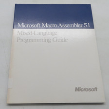 Microsoft Macro Assembler 5.1 Mixed Language Programming Guide 1987 Book picture