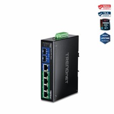 TRENDnet  TI-PG62, 6-Port Hardened Industrial Gigabit PoE+ DIN-Rail Network picture