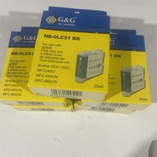 Lot Of 5 G&G Black Ink Cartridges NB-0LC51 Brother DCP Series picture