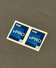 2 Pcs Intel vPRO i7 Sticker Label Decal 18mm x 22mm picture